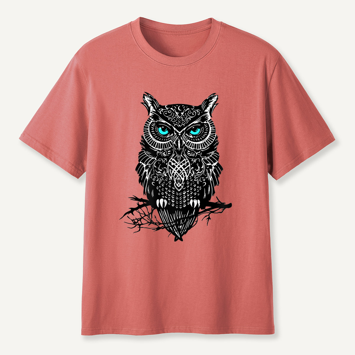 Tribal Blue-Eyed OwlT-Shirt