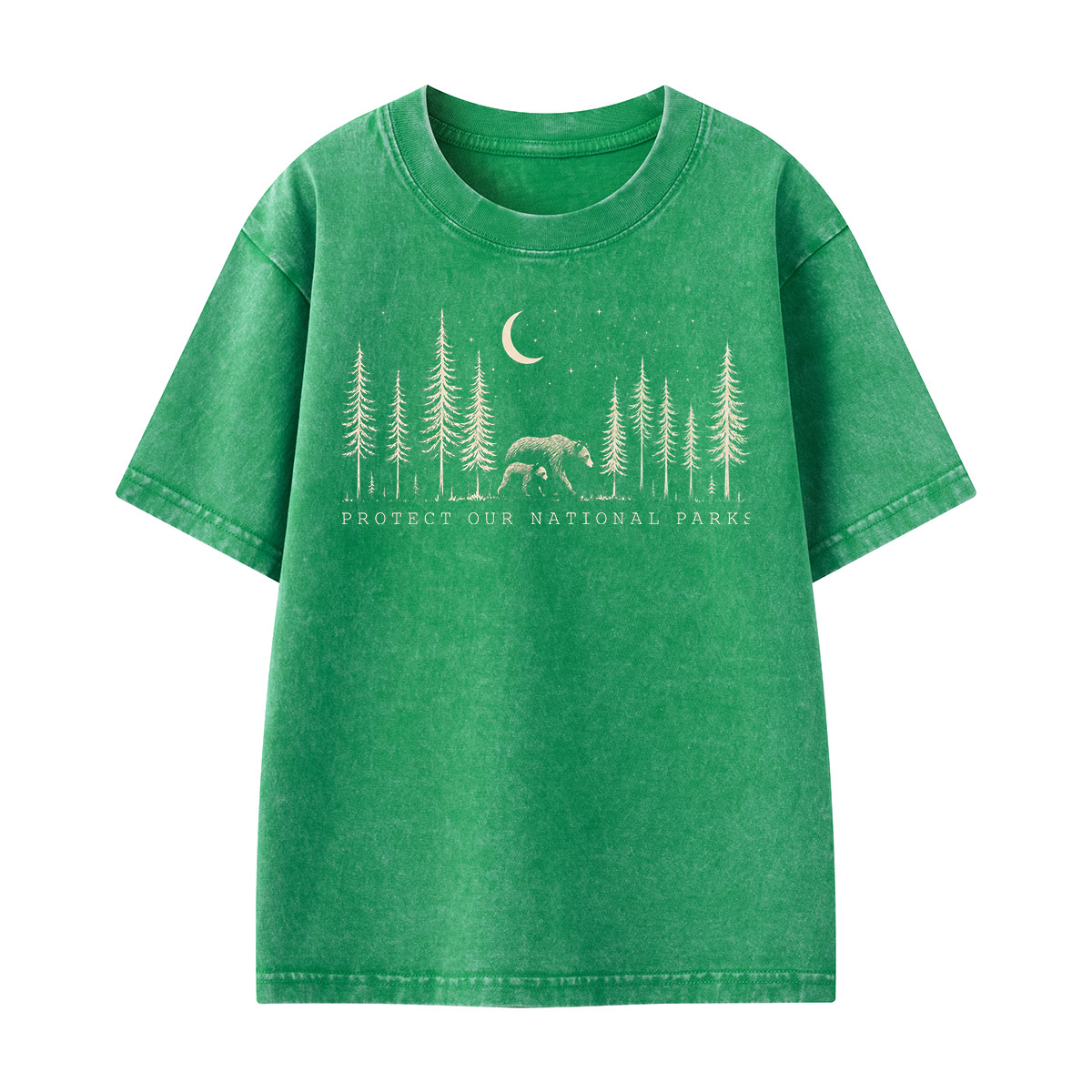 Protect The National Parks Environmental Activism Kids Washed T-Shirt