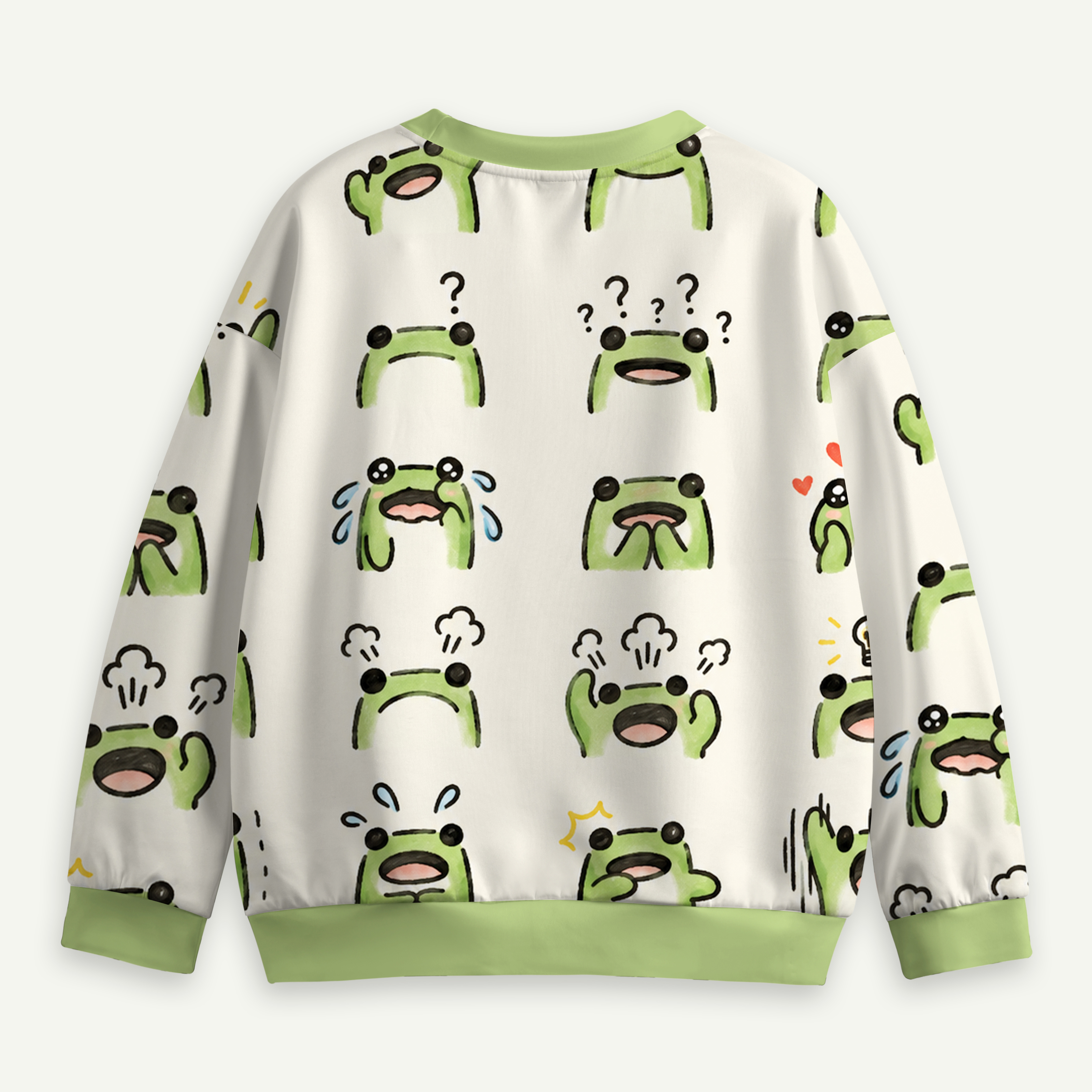 Frog Yoga Pose Collection Kids All-over Printed Sweatshirt