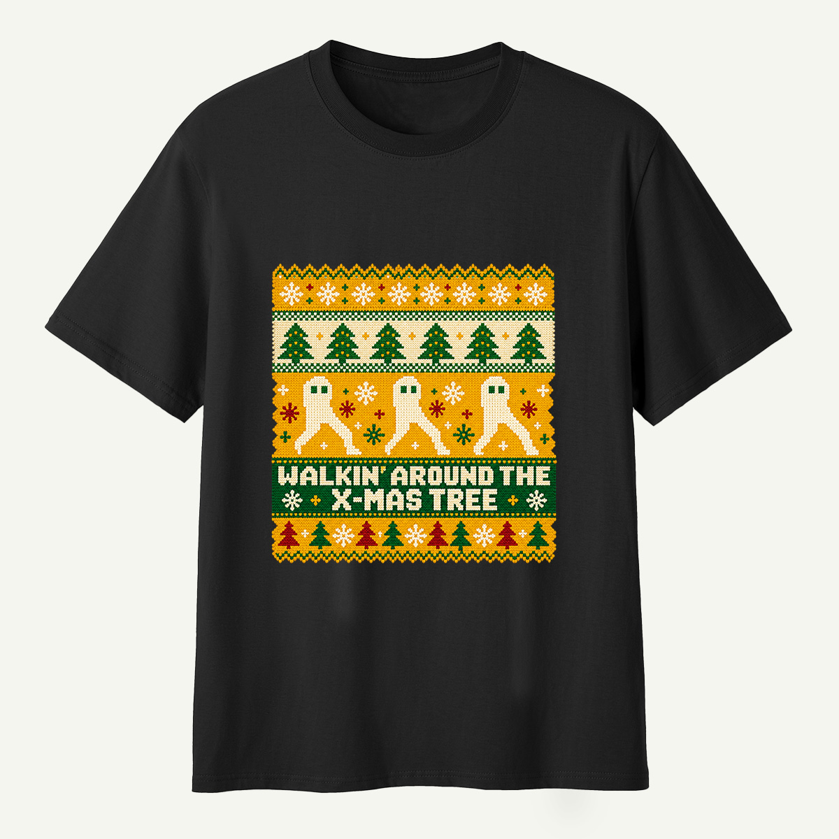 Walkin Around The Xmas Tree Ghost Christmas T-Shirt