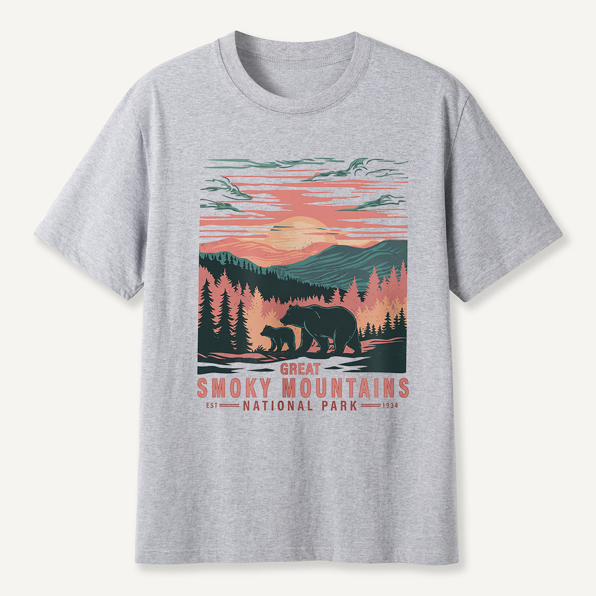 "Great Smoky Mountains National Park Bear Sunset Tee " T-Shirt