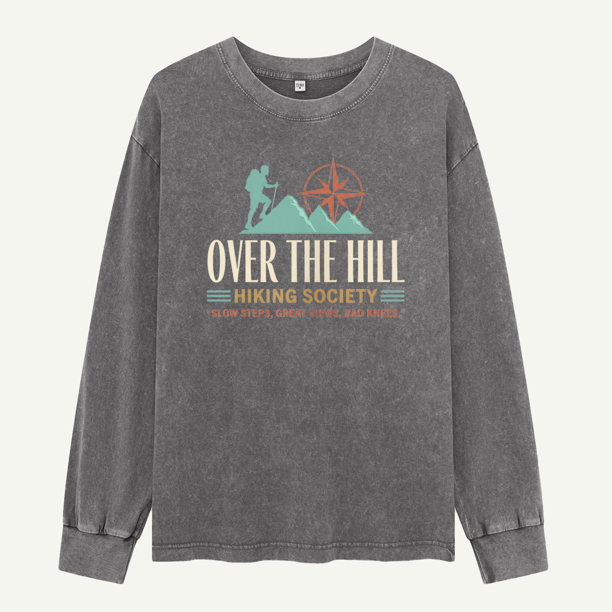 Over The Hill Hiking Society Washed Long Sleeves