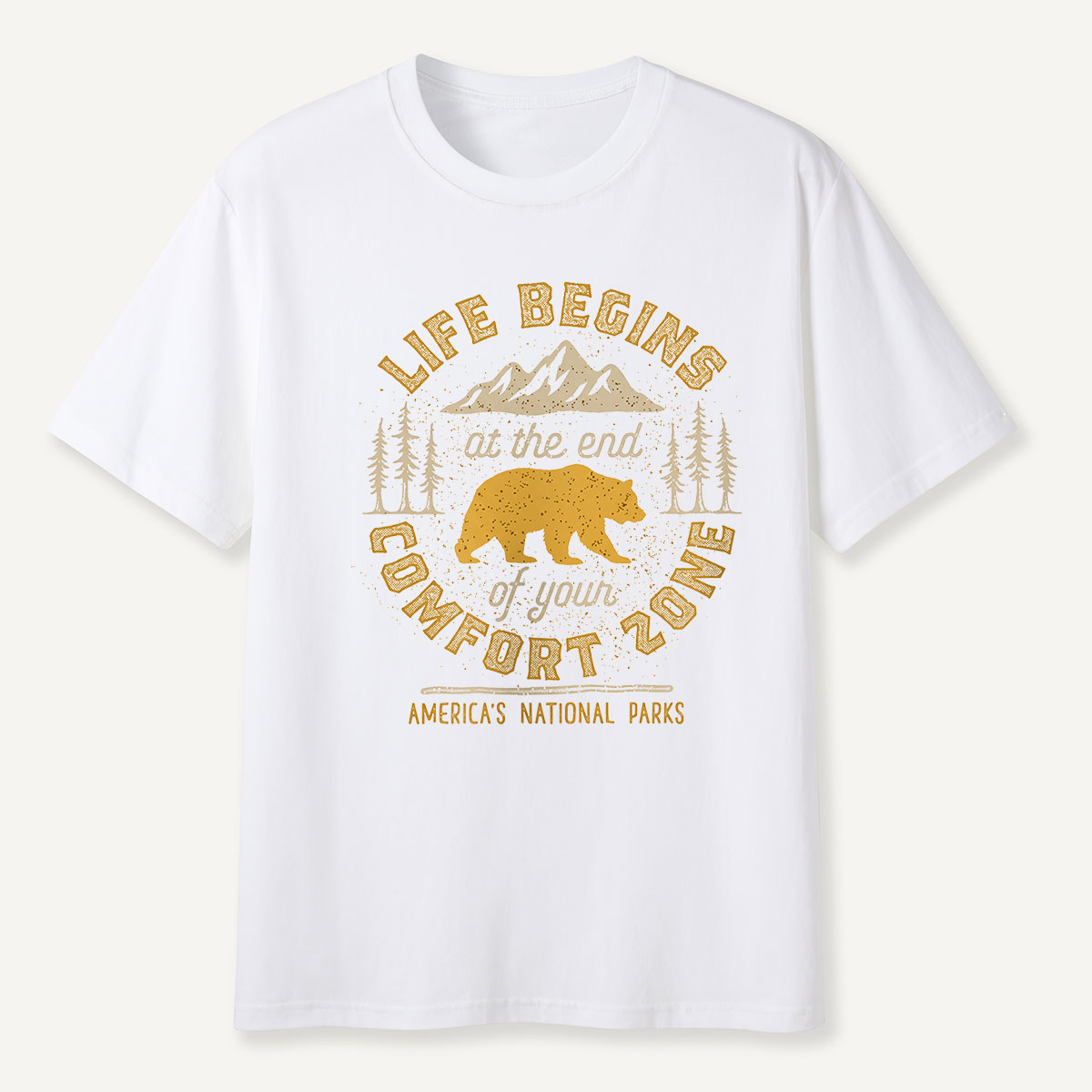 Life Begins at the End of Your Comfort Zone Bear T-Shirt