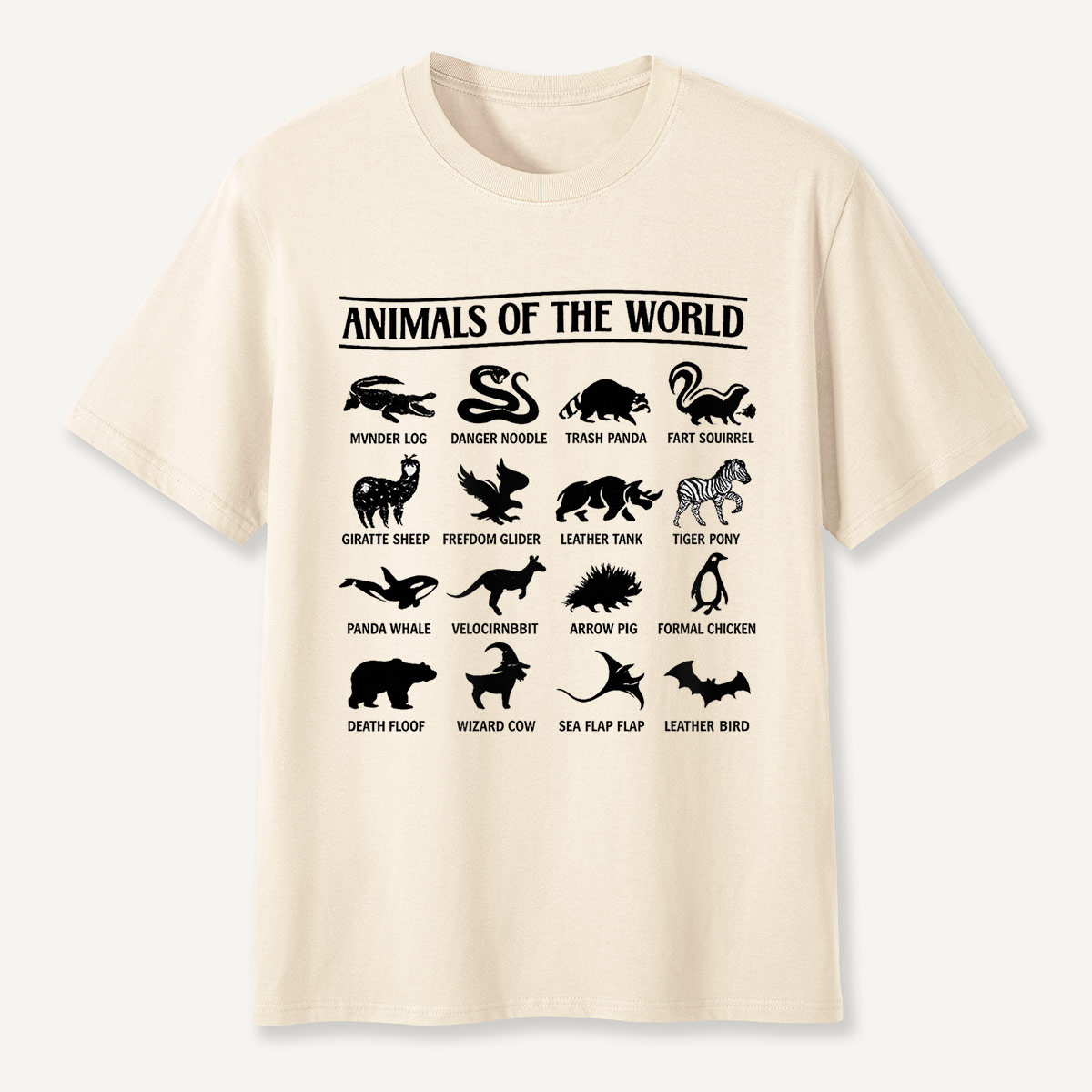 Animals of the World Funny Names T-Shirt