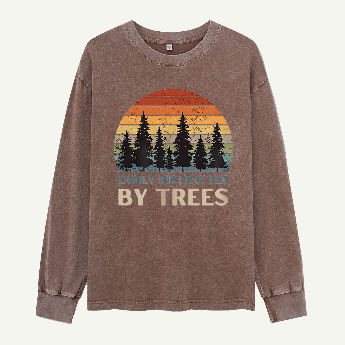 Easily Distracted By Trees Washed Long Sleeves