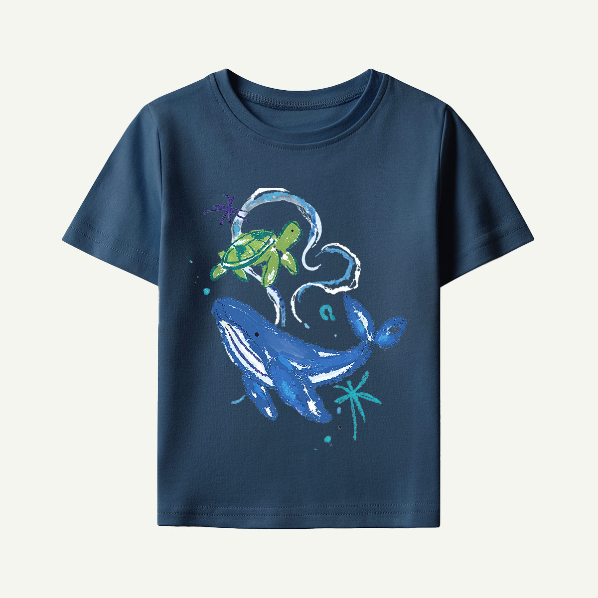 Whale and Turtle Ocean Friends Kids T-Shirt