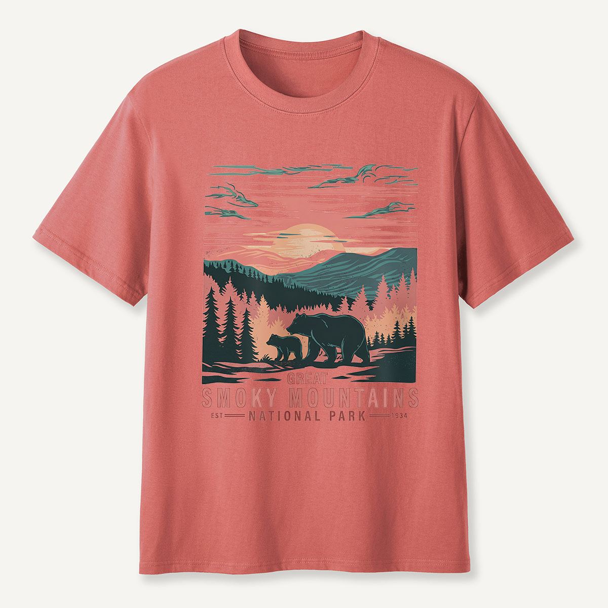 "Great Smoky Mountains National Park Bear Sunset Tee " T-Shirt