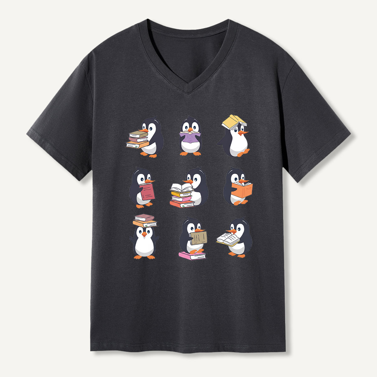 Penguin Personalities Mood Chart V-neck T-Shirt