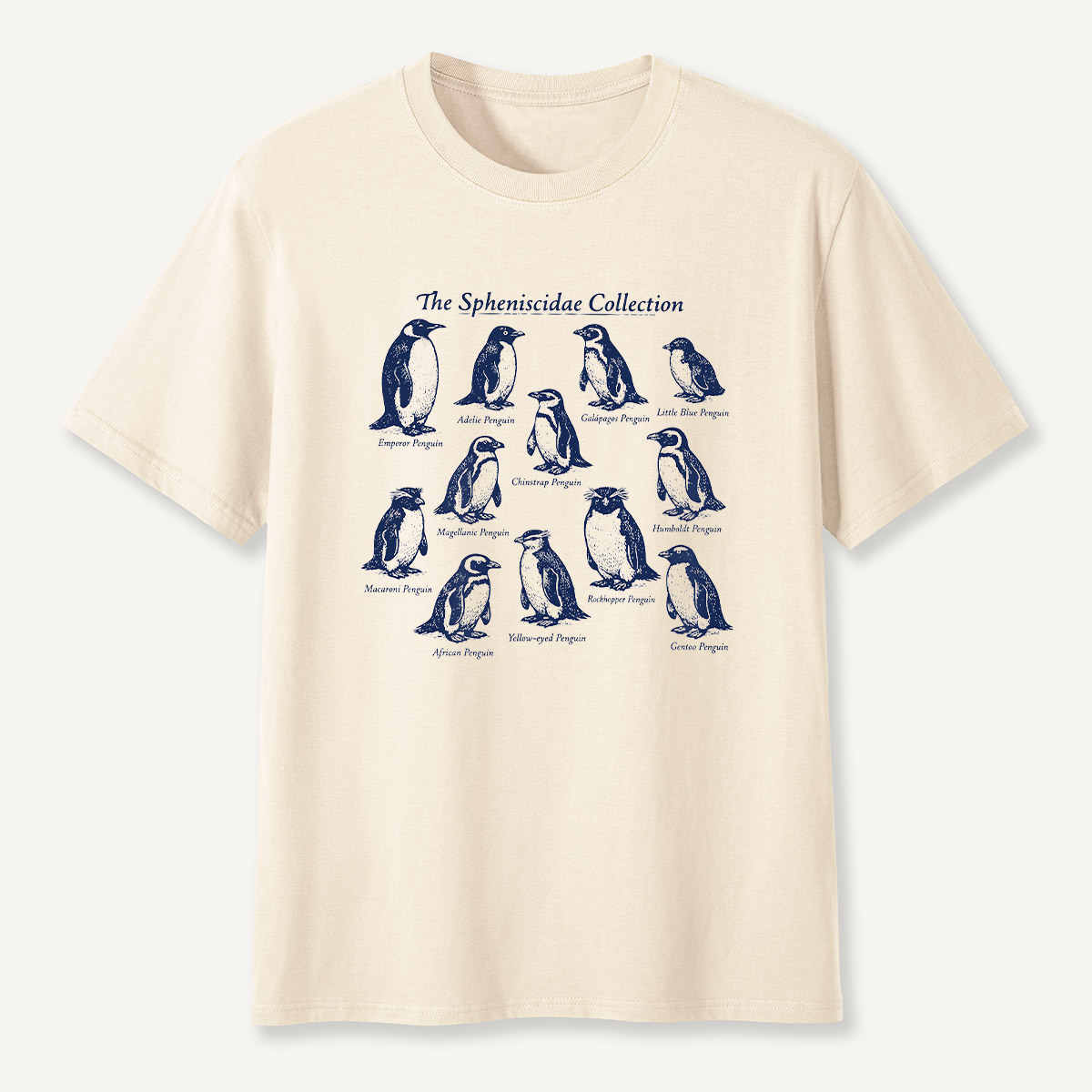 Spheniscidae Collection Penguin Species Guide T-Shirt
