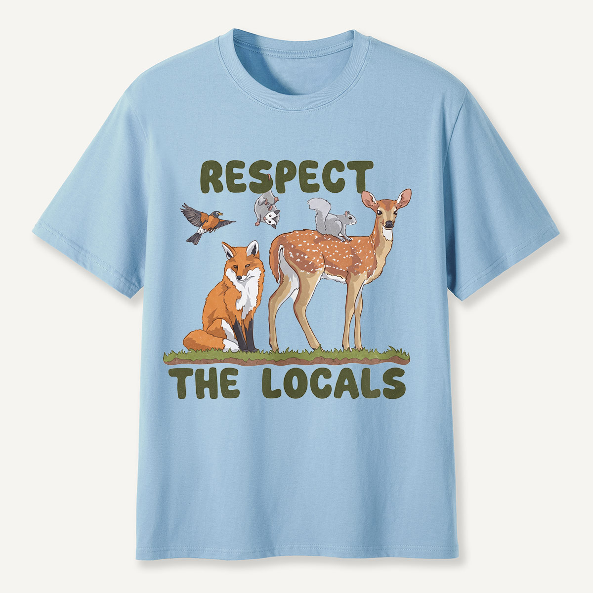 Respect the Locals Forest Animals T-Shirt