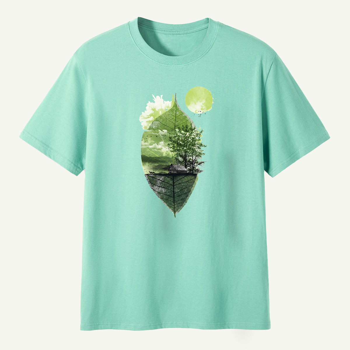 Forest Inside A Leaf Landscape T-Shirt