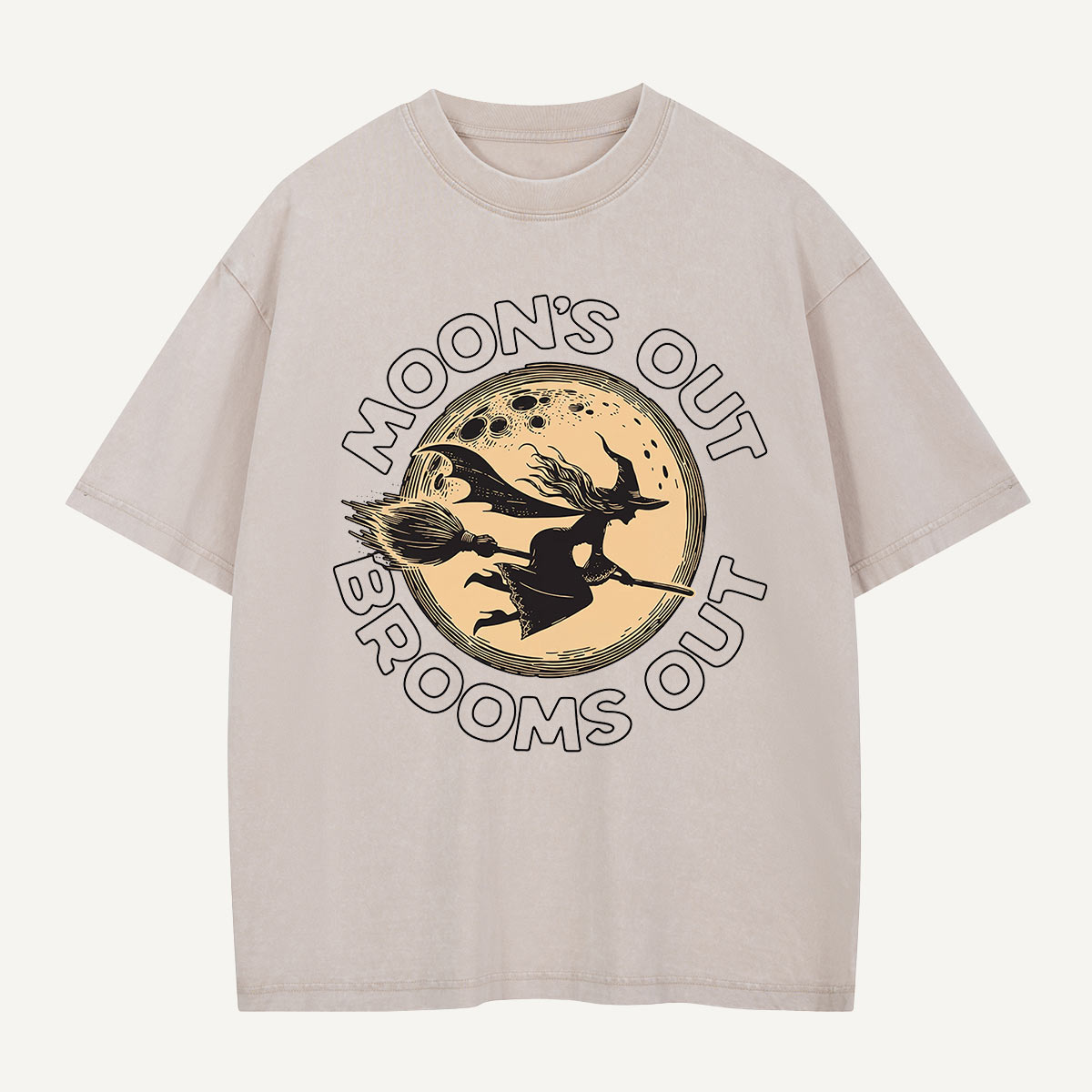 Moon’s Out Brooms Out Washed T-Shirt