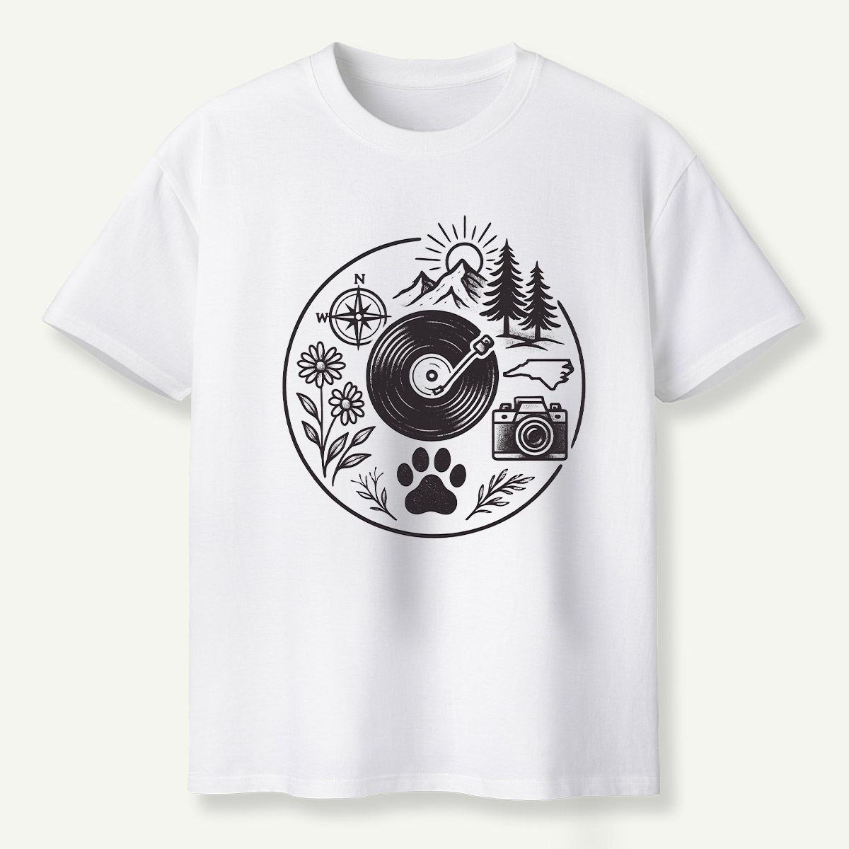 Nature Adventure Yin Yang Circle T-Shirt