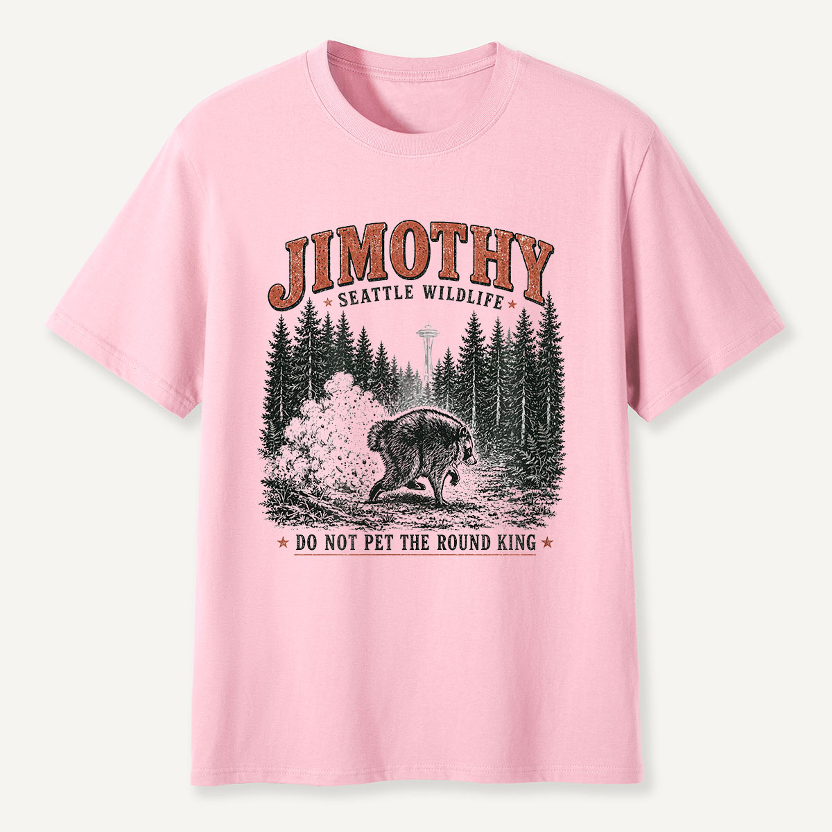 Jimothy Seattle Wildlife Round King T-Shirt
