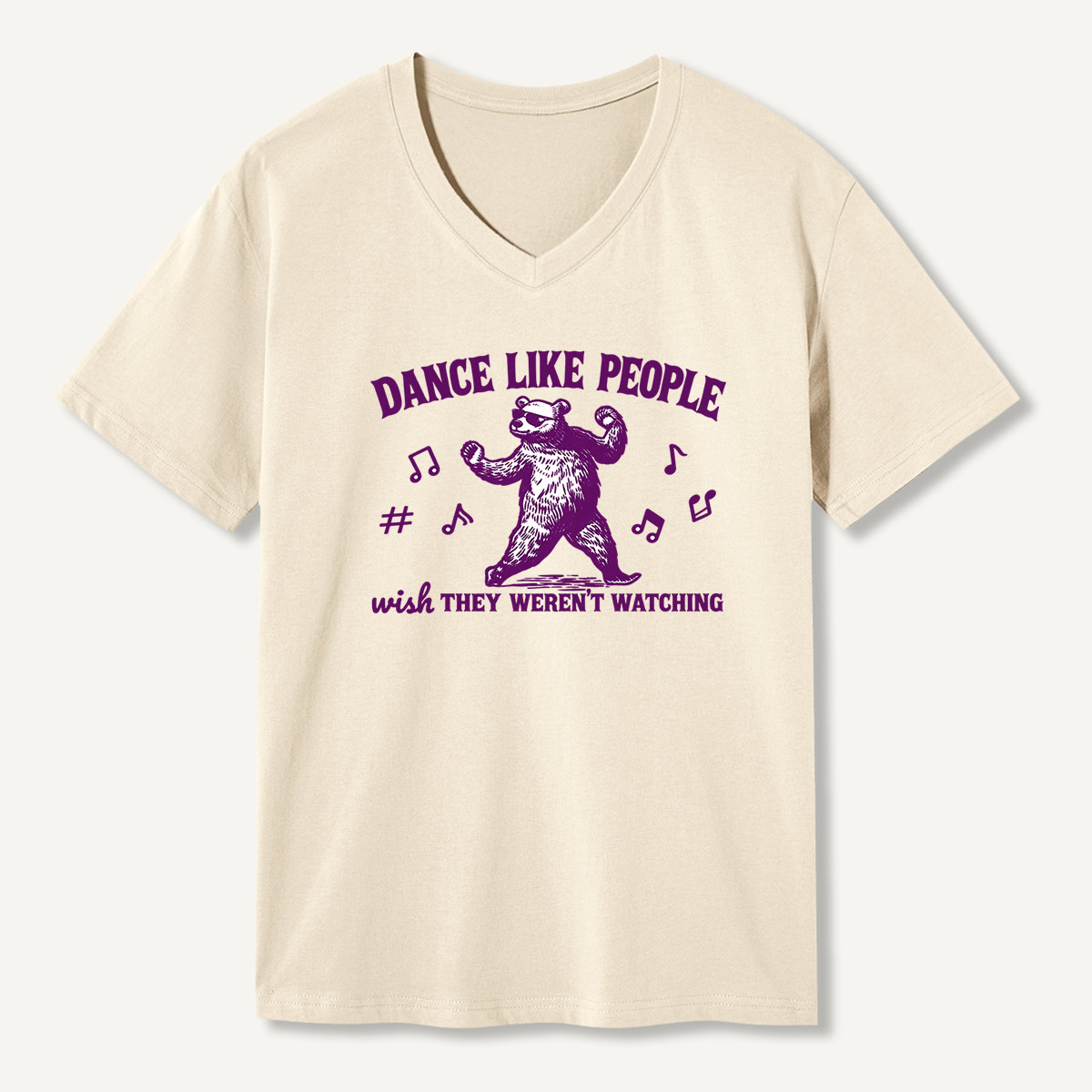 Dance Like People Wish They Werent Watching Funny Bear V-neck T-Shirt