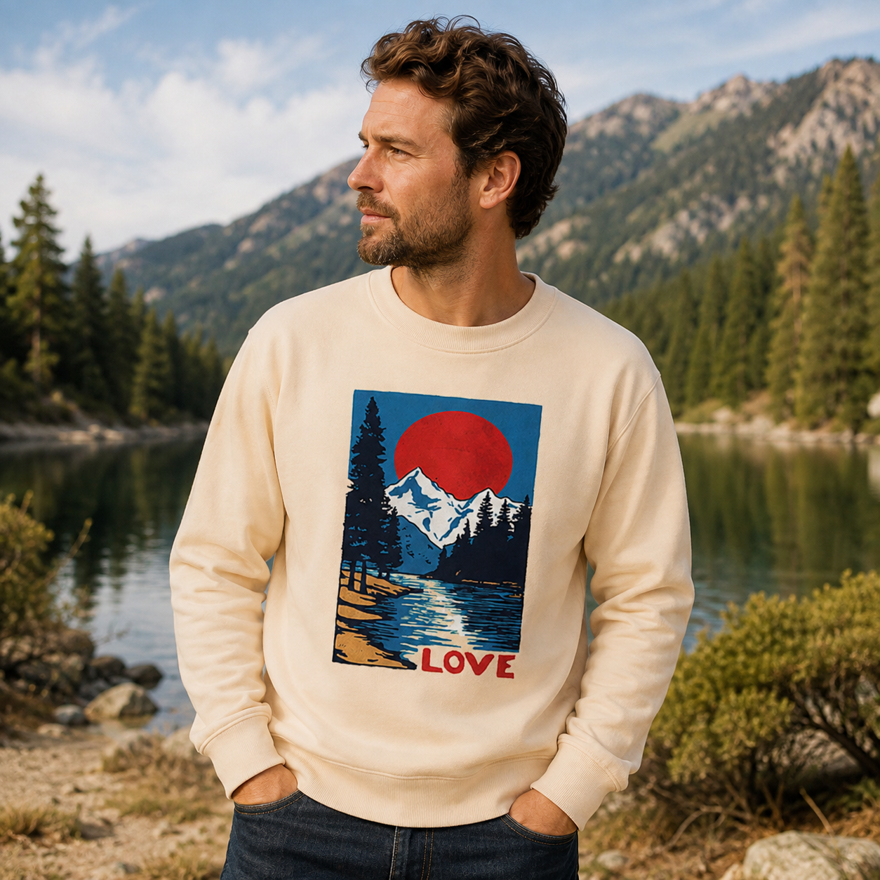 Mountain Lake Love Sweatshirts