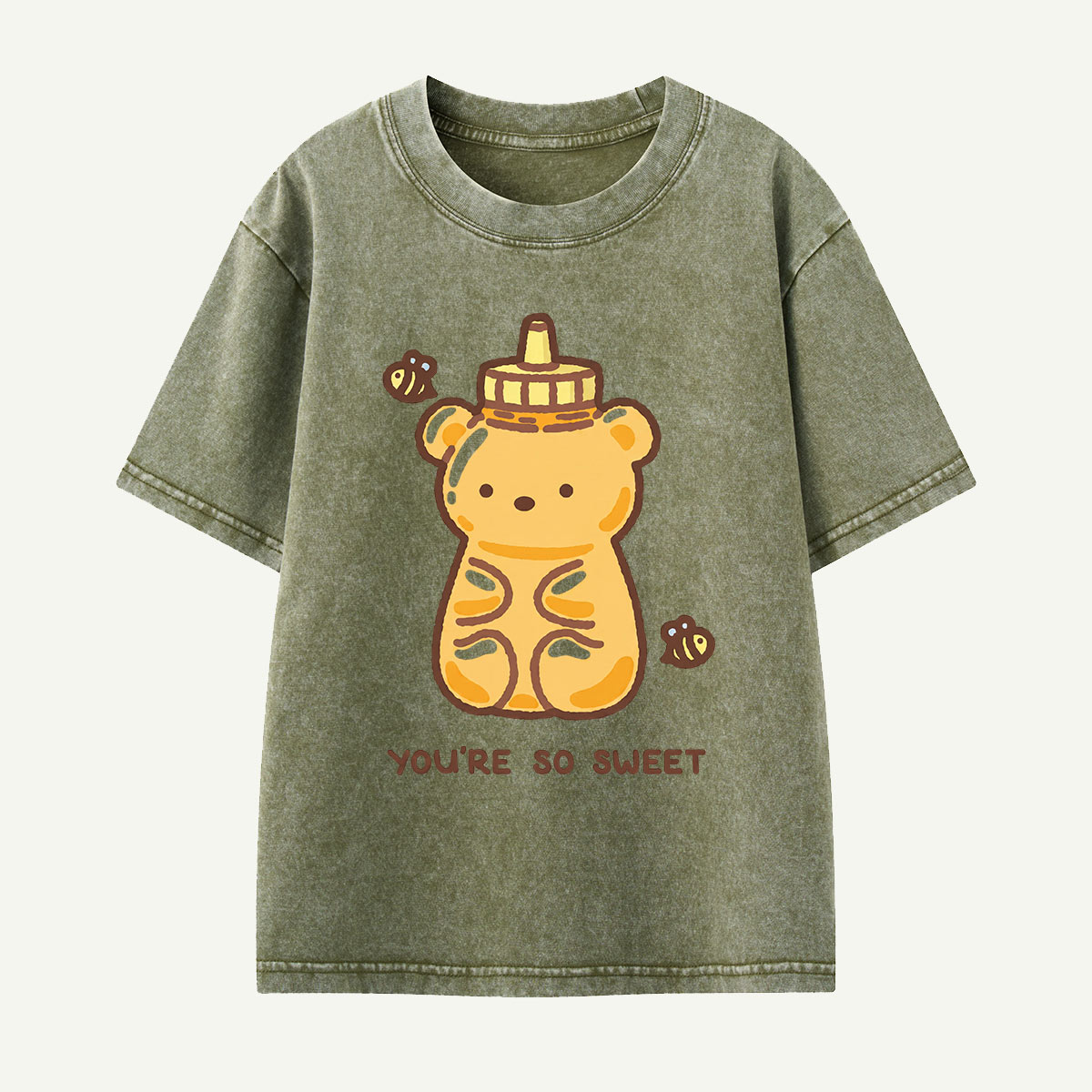 Honey Bear You’re So Sweet Kids Washed T-Shirt