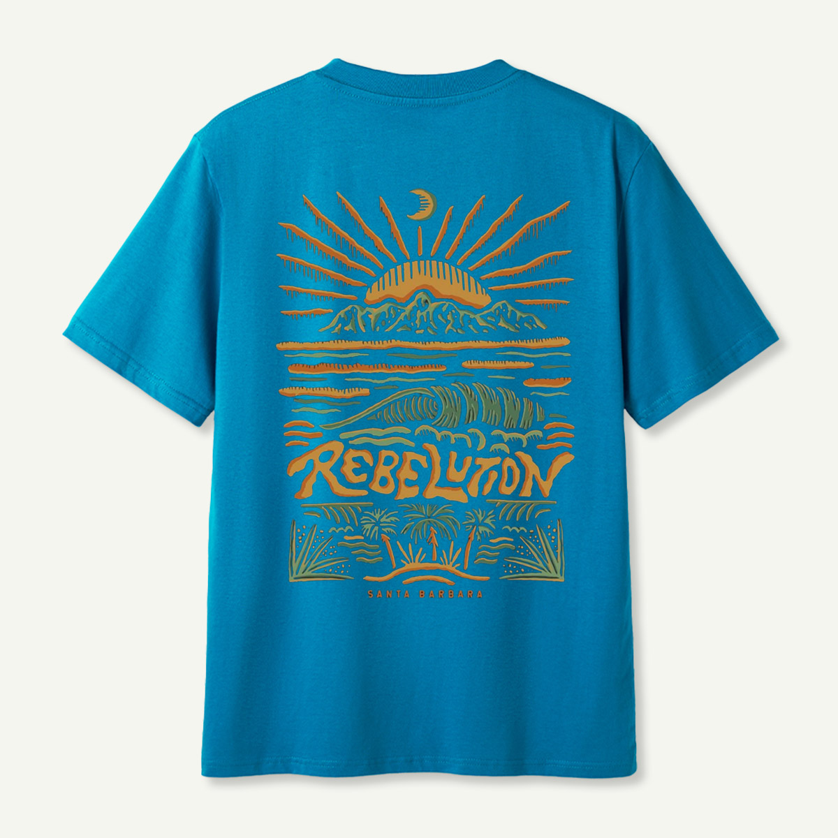 Rebellion Santa Barbara Mountain Wave Sunset T-Shirt