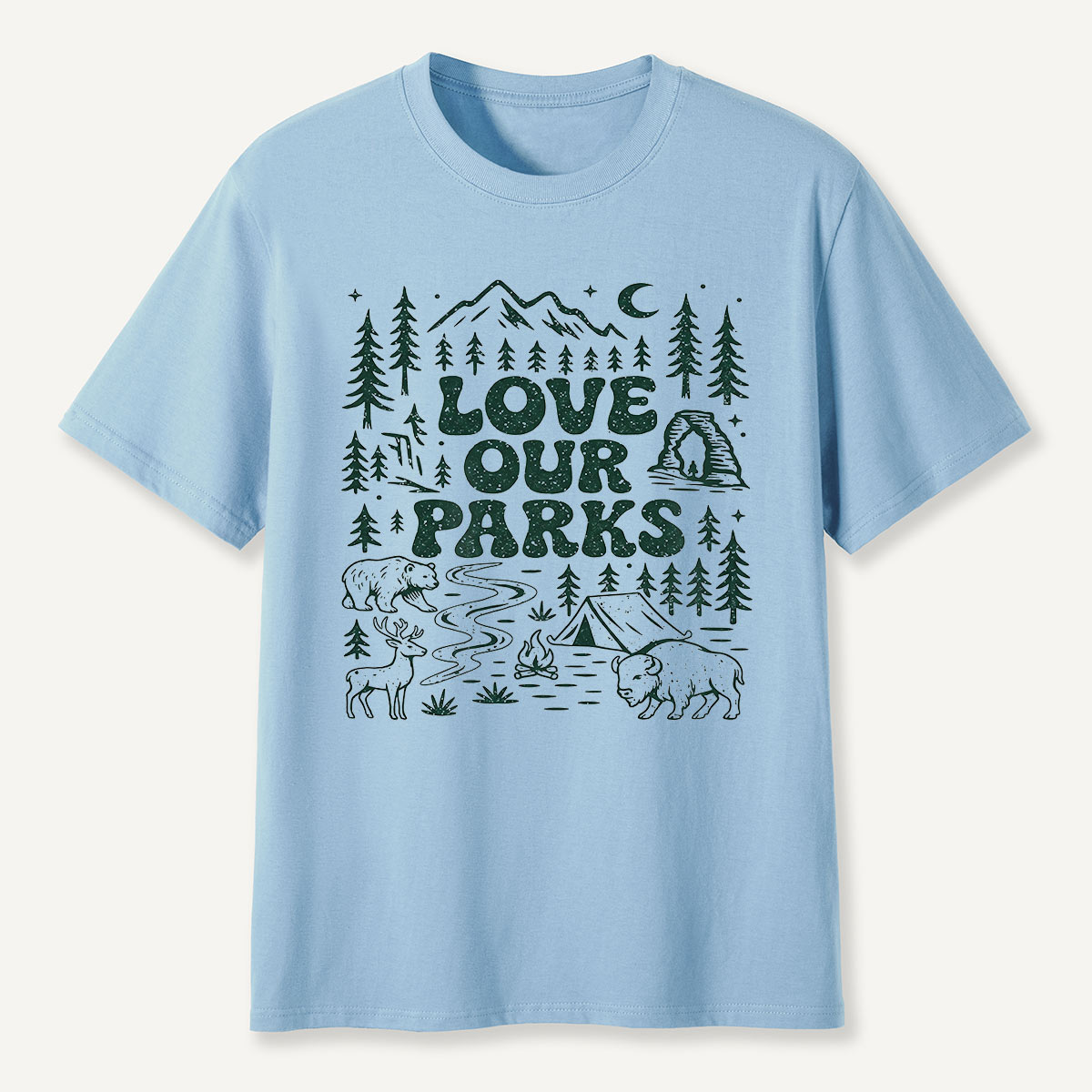 Love Our Parks Wildlife Camping T-Shirt