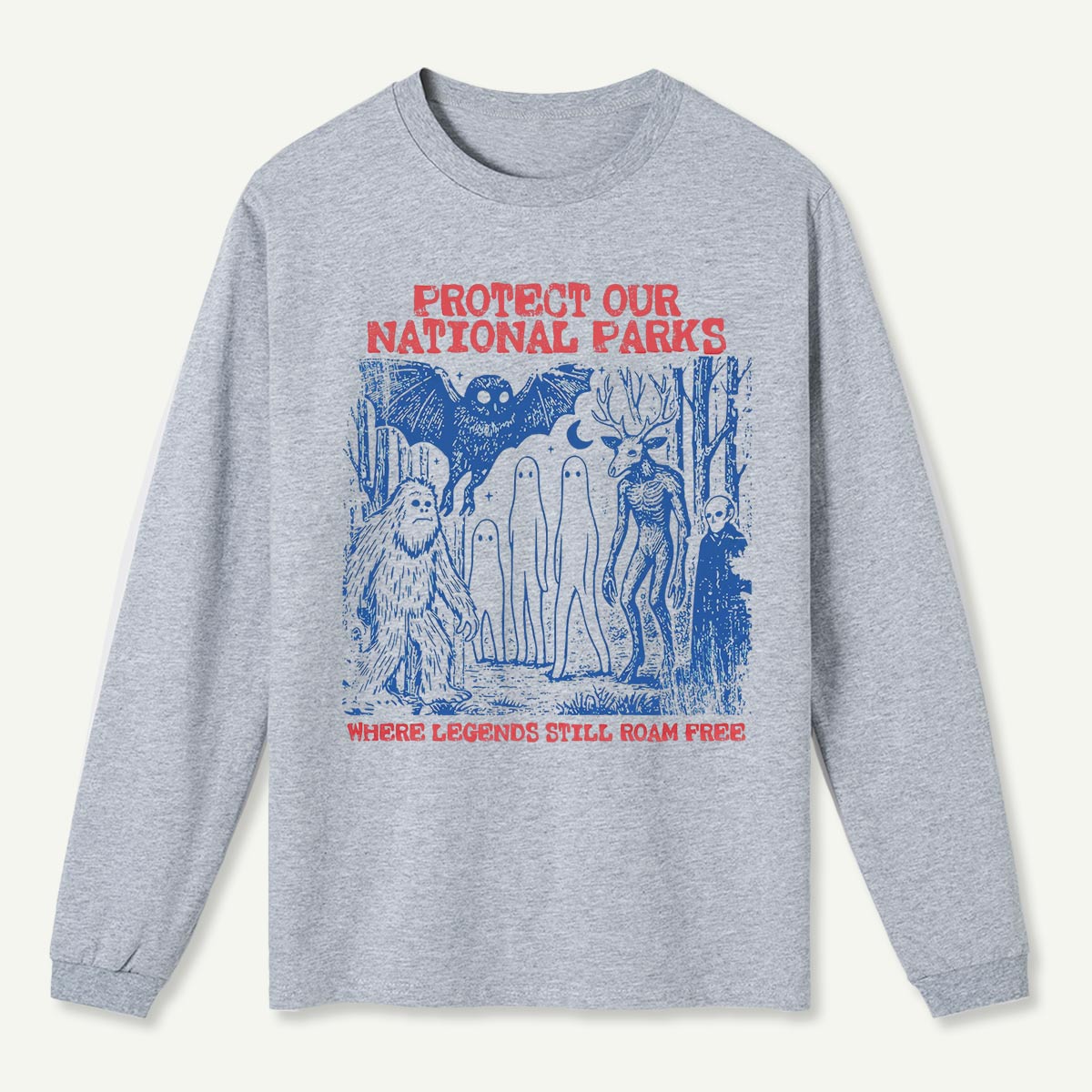 Cryptid National Parks Protect Our Parks Long Sleeve T-Shirt