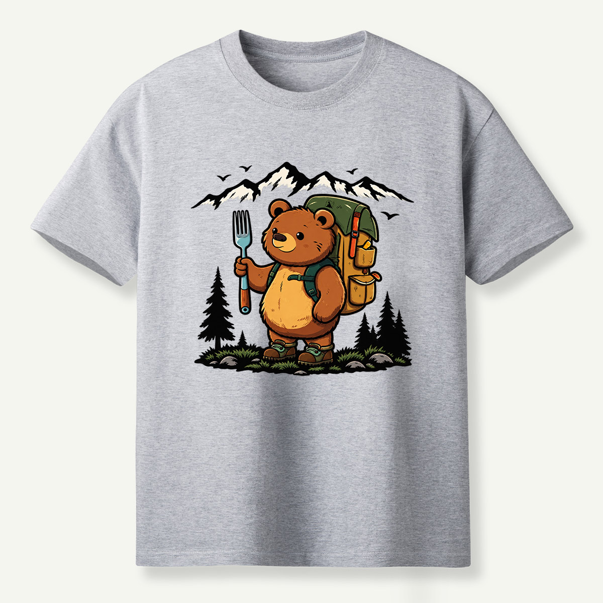 Cute Hiking Bear Mountain Adventure T-Shirt