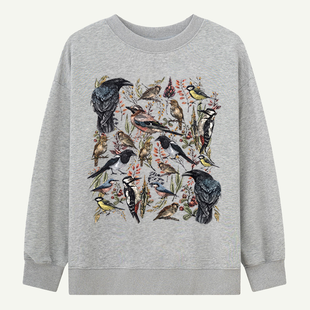 Vintage Wild Birds Botanical Sweatshirts