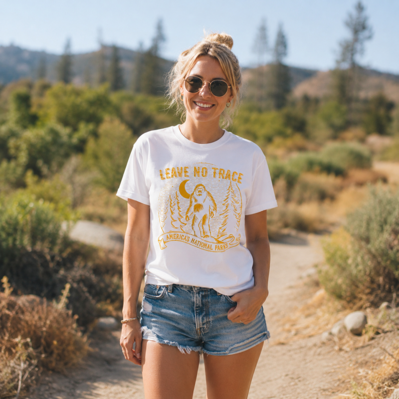 Denali National Park Bear Alaska Badge T-Shirt