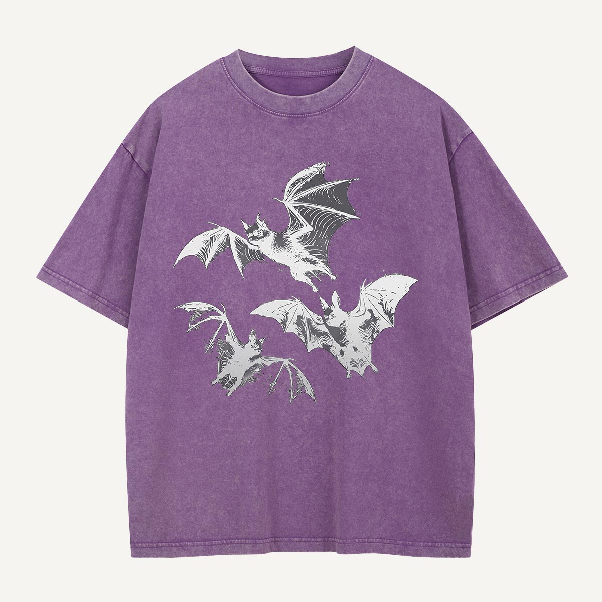 Three Bats on the Loose Washed T-Shirt