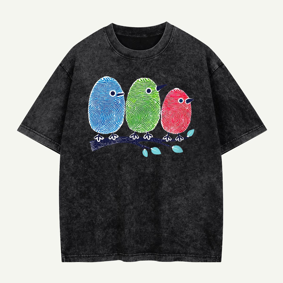 Three Birds Leave Their Mark Washed T-Shirt