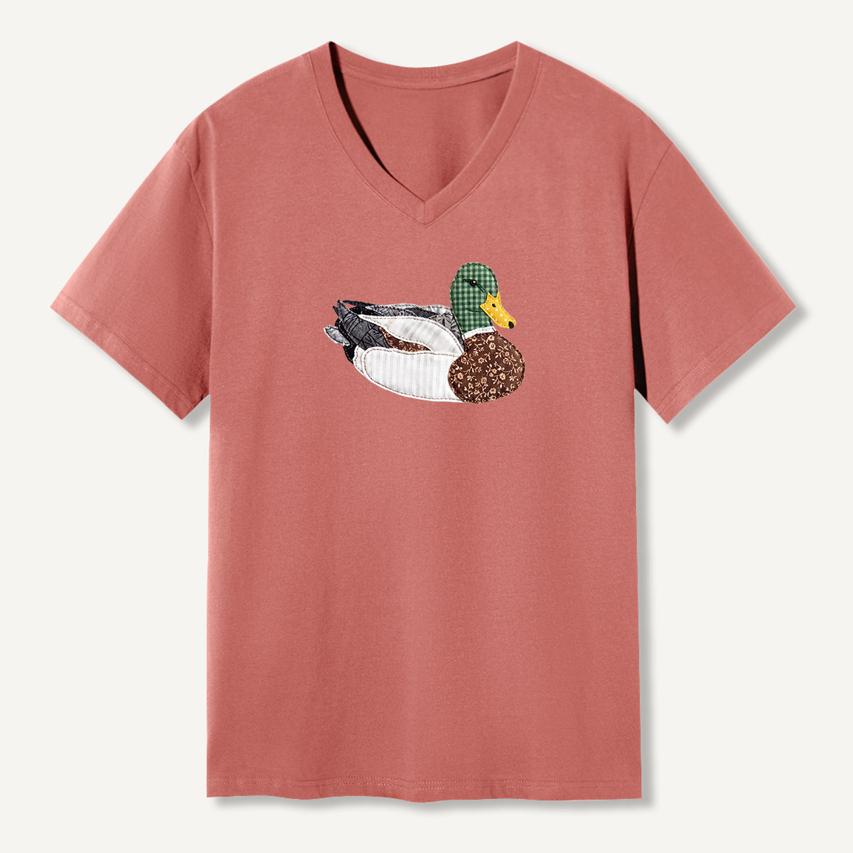 Mallard Duck Vintage Wildlife V-neck T-Shirt