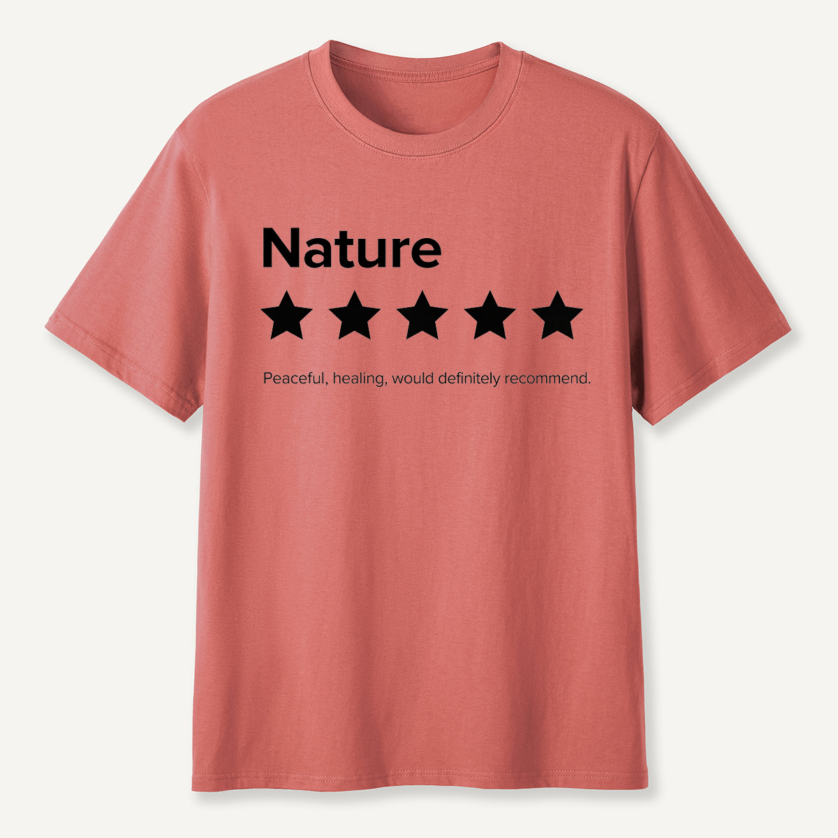 Nature 5-Star Review Minimalist Rating T-Shirt