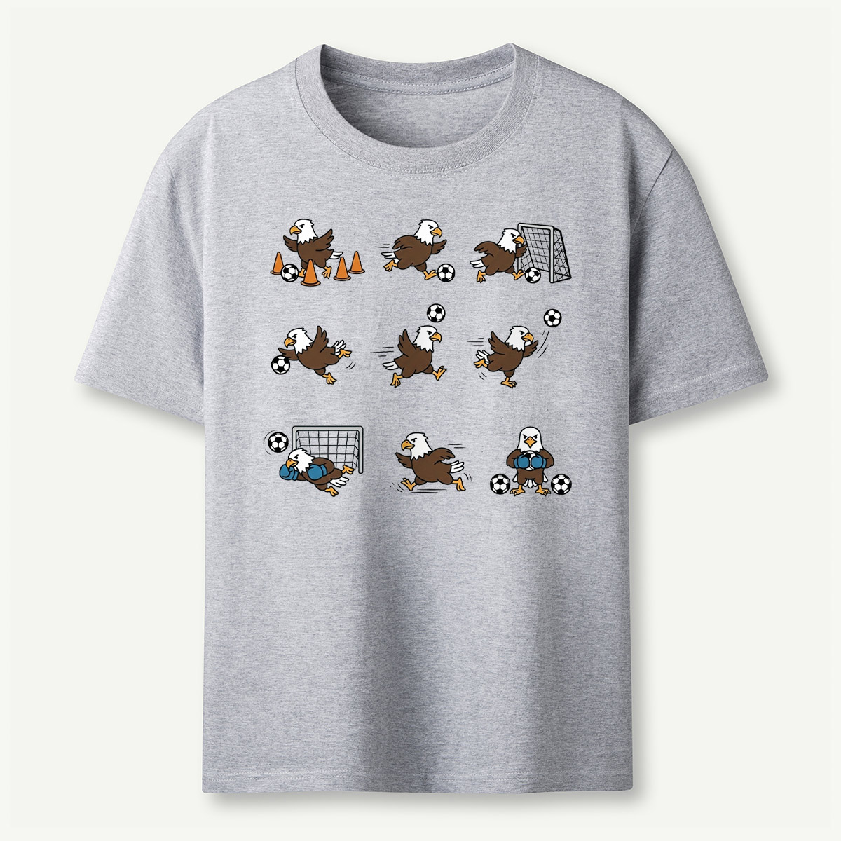 Funny Bald Eagle Soccer T‑Shirt