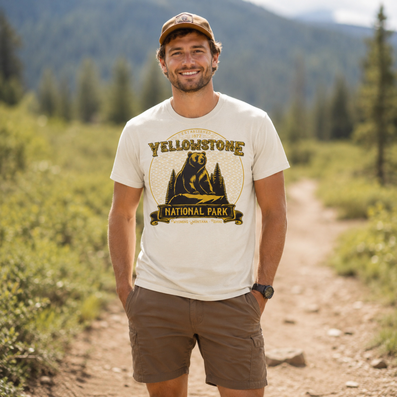 Yellowstone National Park Sitting Bear T-Shirt
