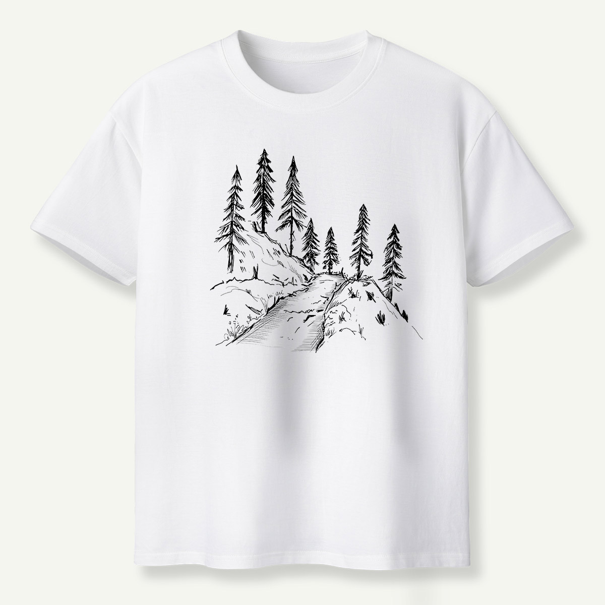 Pine Forest Ridge Sketch T-Shirt