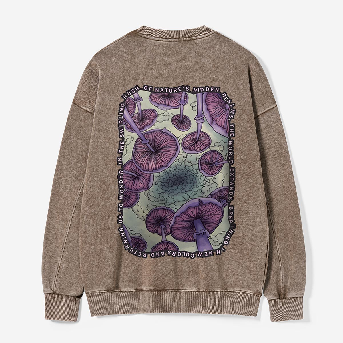 In the Hush of Hidden Mushrooms Washed Sweatshirts