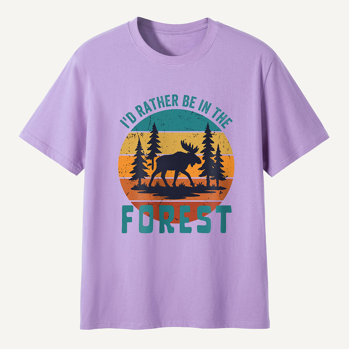 I’d Rather Be in the Forest Moose Sunset T-Shirt