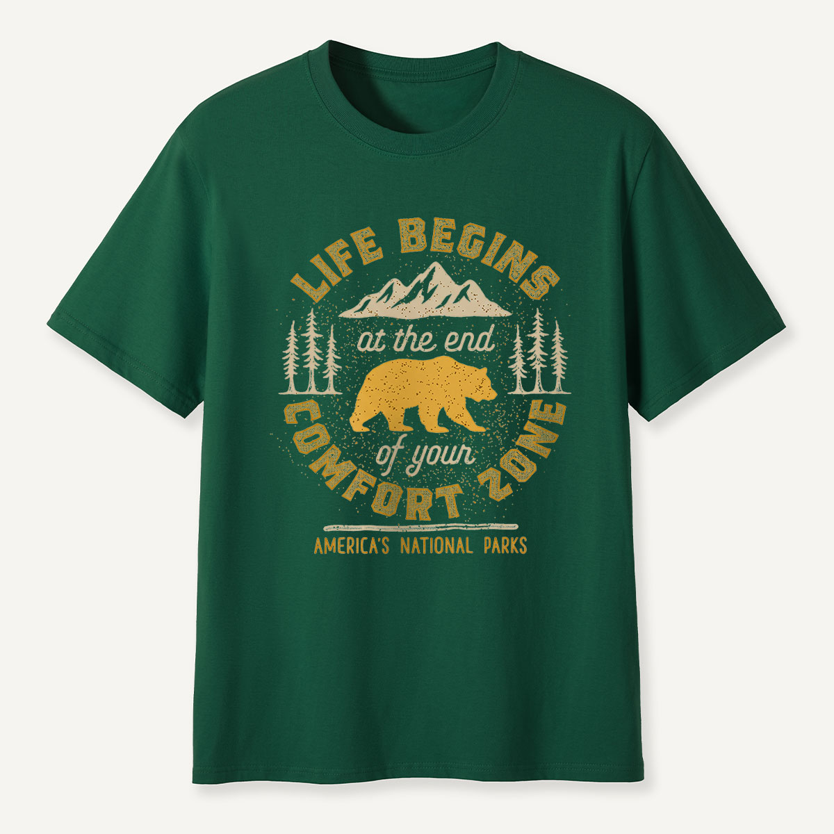 Life Begins at the End of Your Comfort Zone Bear T-Shirt