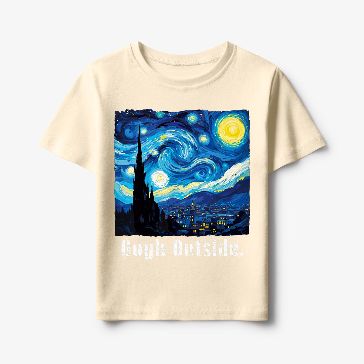 Swirl Night Sky Gogh Outside Kids T-Shirt