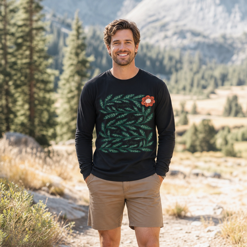 Growth Vine Art Long Sleeve T-Shirt