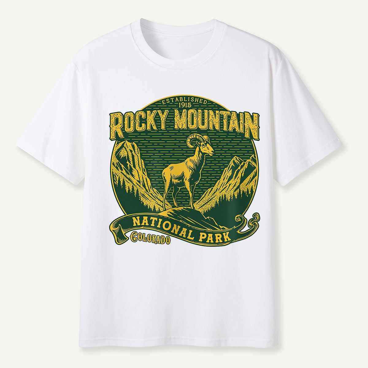 Rocky Mountain National Park Ram Badge T-Shirt