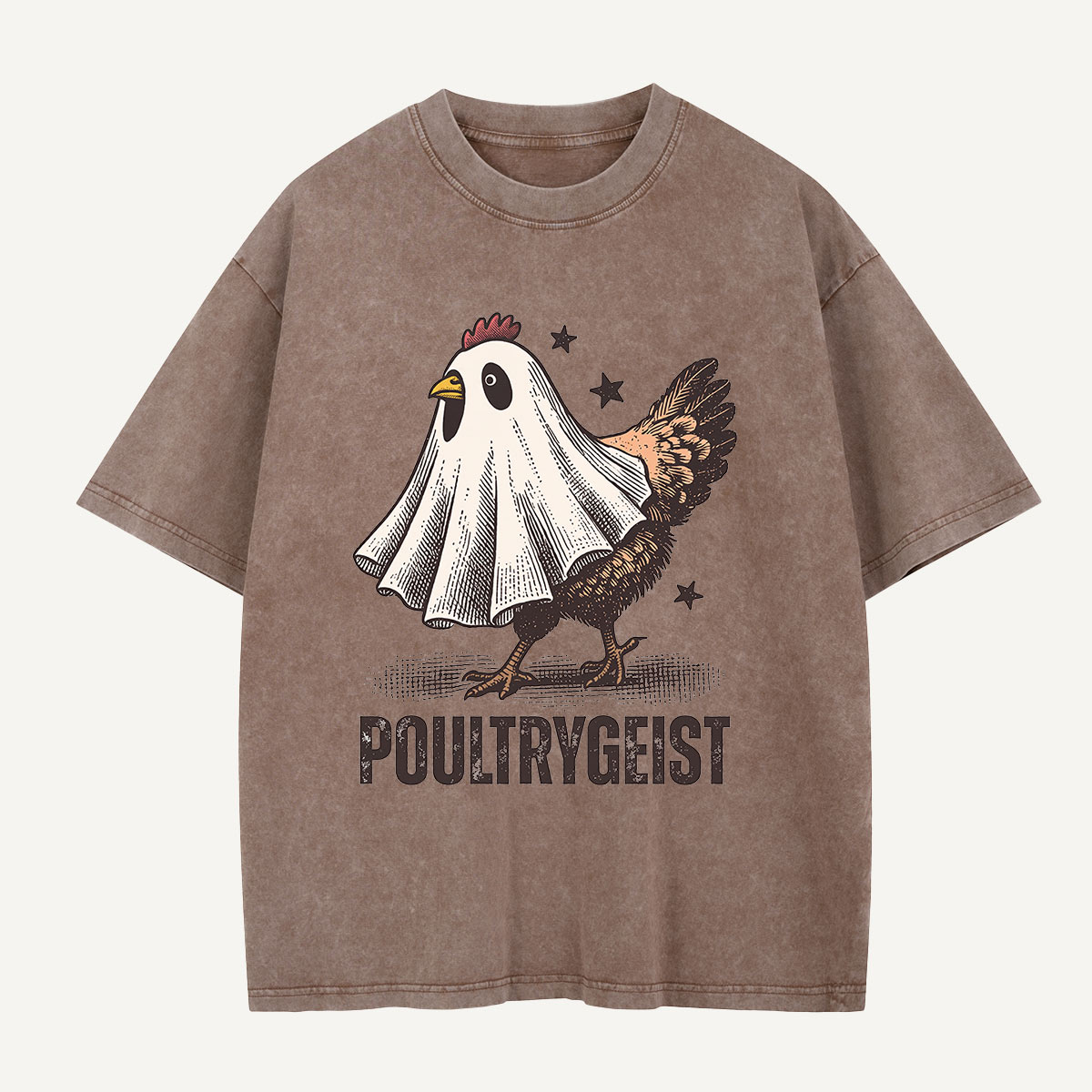 Poultrygeist on the Loose Washed T-Shirt