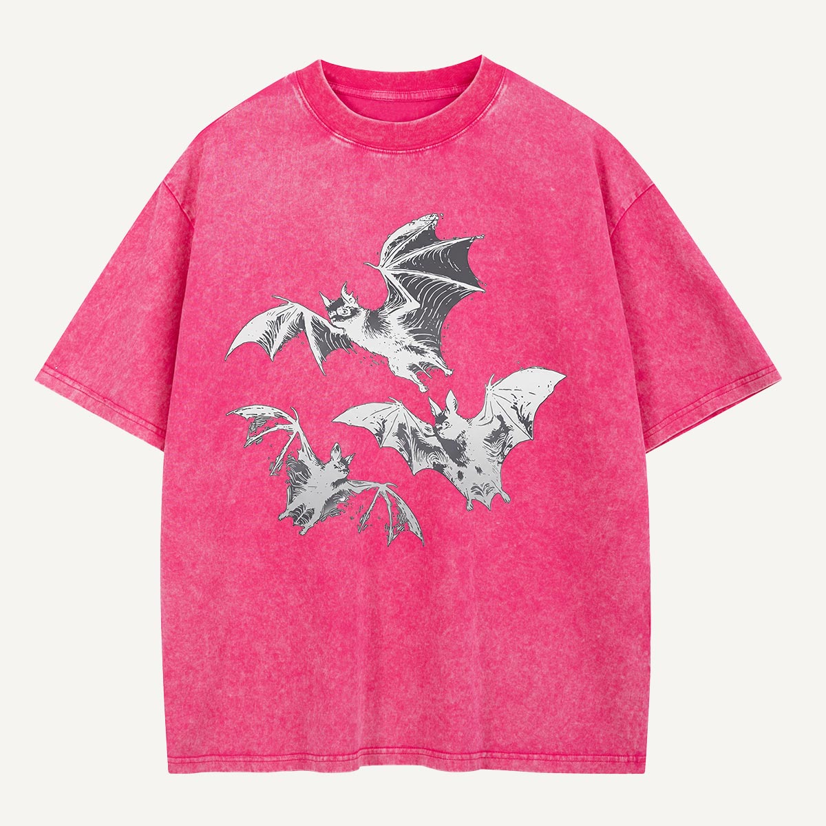 Three Bats on the Loose Washed T-Shirt