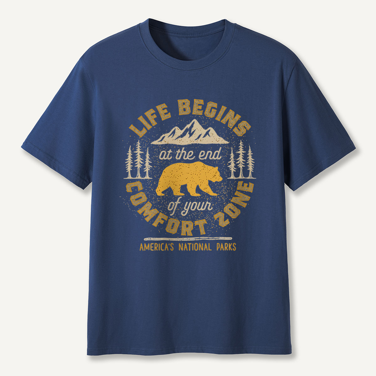 Life Begins at the End of Your Comfort Zone Bear T-Shirt