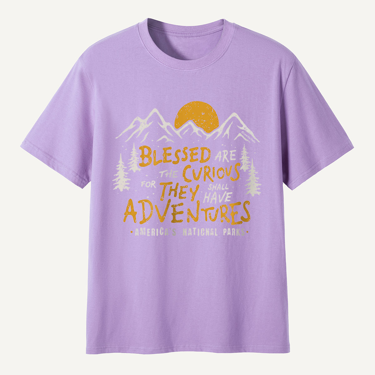 Blessed Are the Curious Adventure Mountains T-Shirt