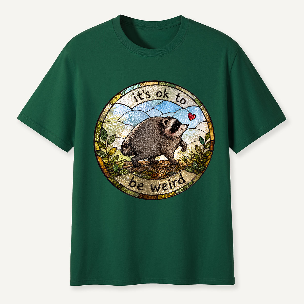 It’s OK to Be Weird Jimothy Round Art  T-Shirt