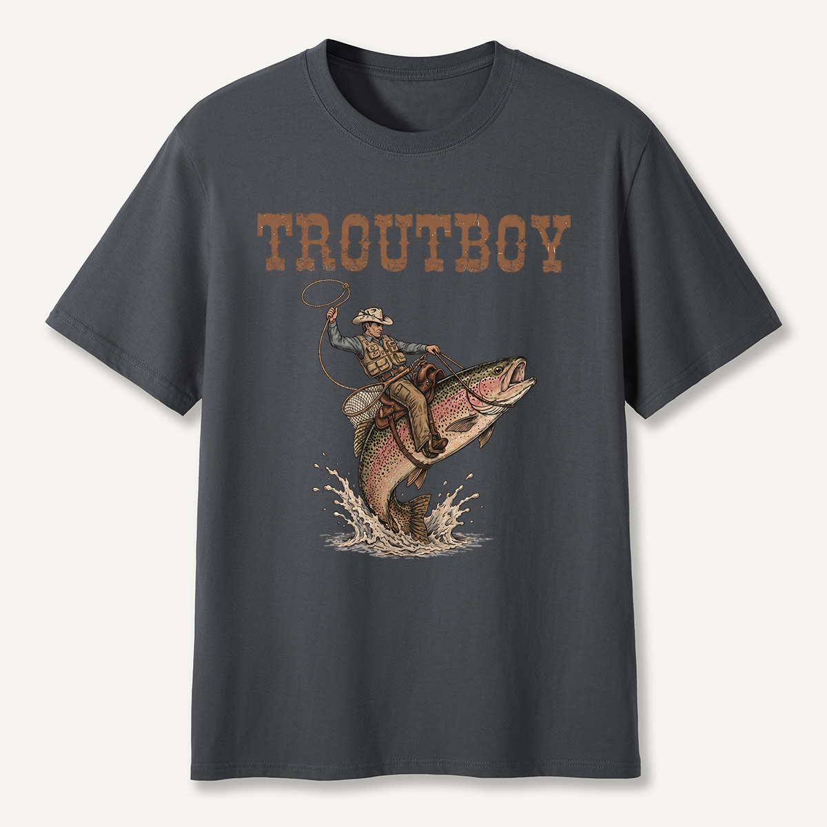 Cowboy Riding Trout T-Shirt