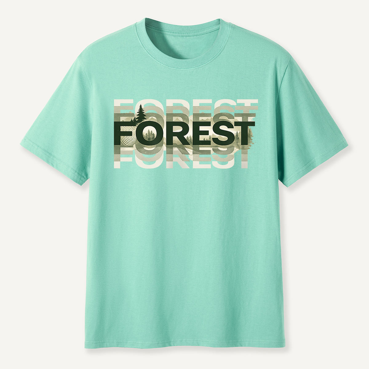 Forest Reflection Typographic T-Shirt