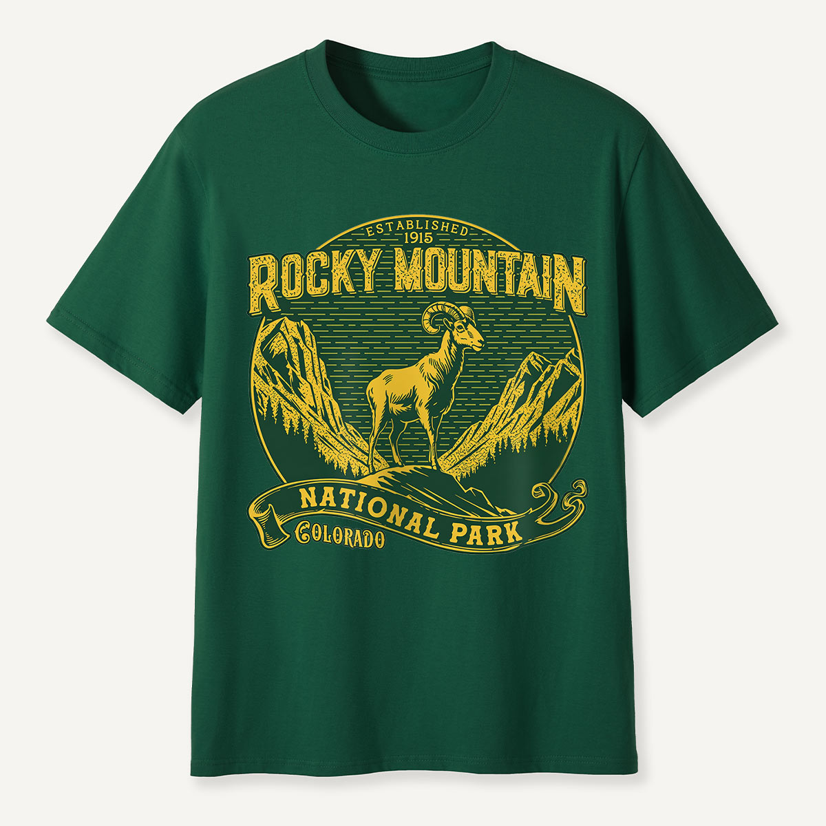 Rocky Mountain National Park Ram Badge T-Shirt