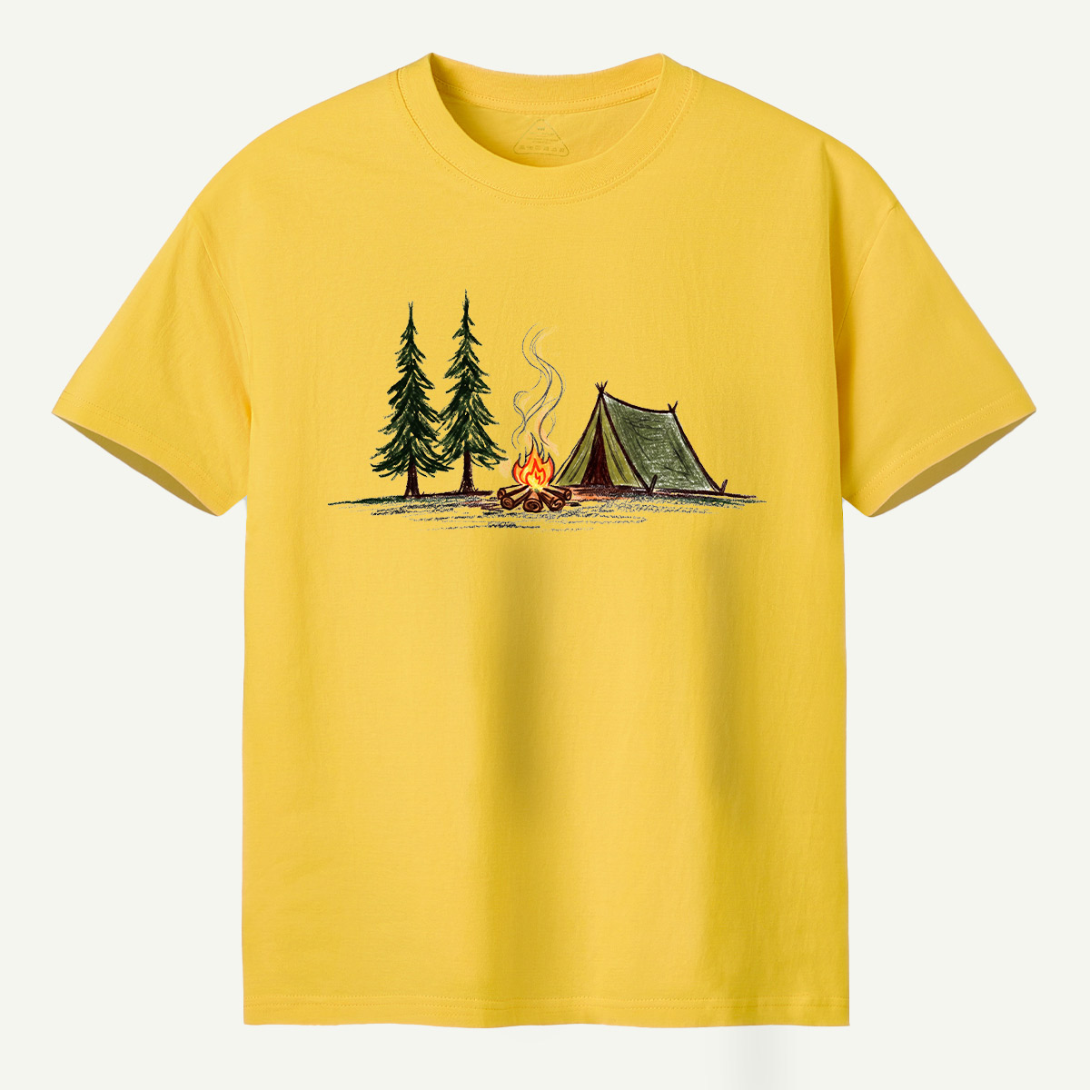 Campfire Tent Pine Forest Escape T-Shirt