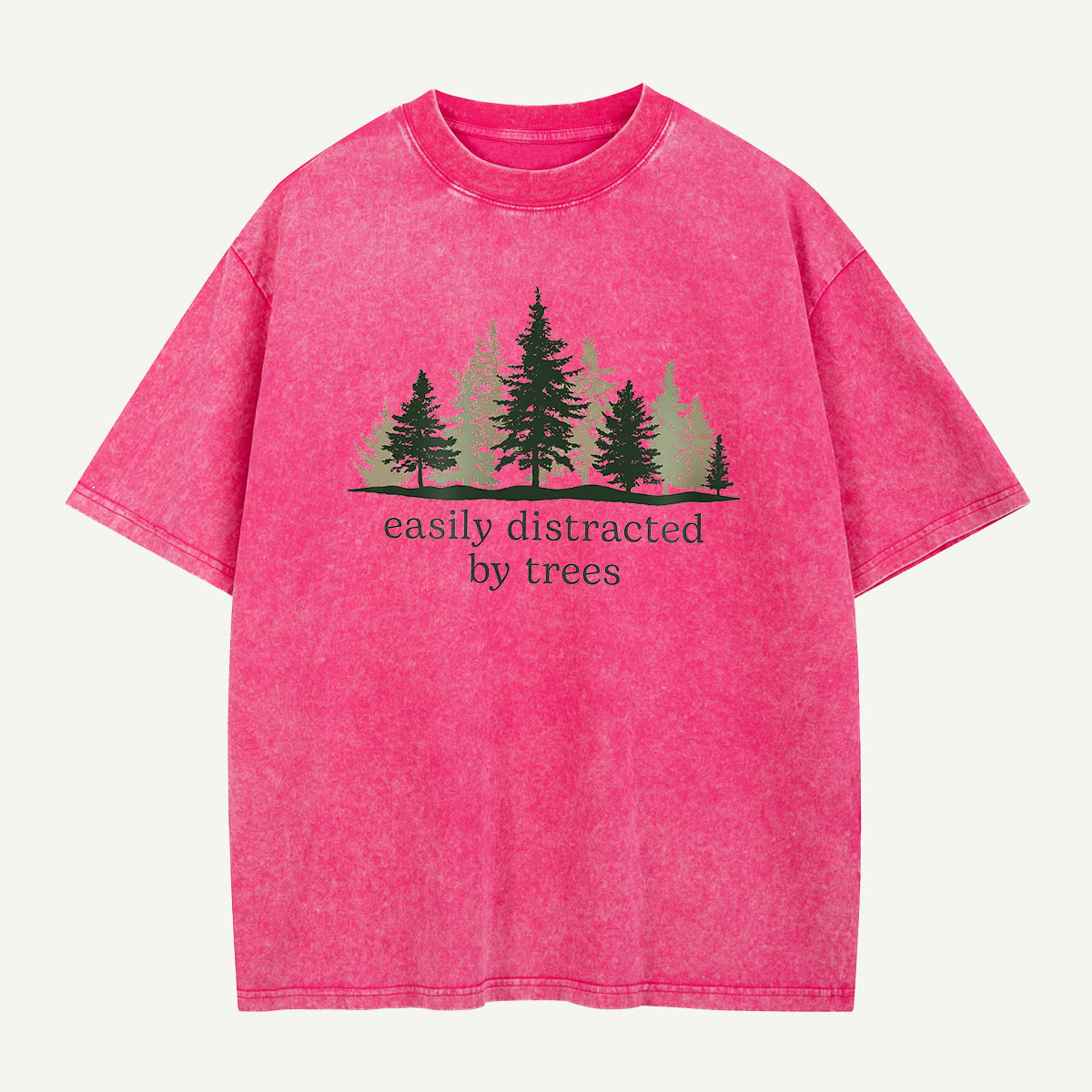 Easily Distracted By Trees Washed T-Shirt